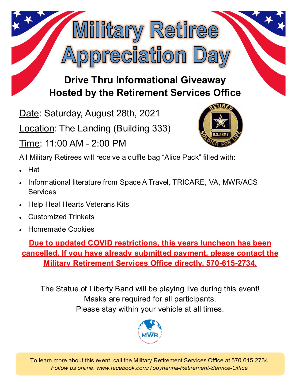 View Event Military Retiree Appreciation Day Tobyhanna US Army MWR